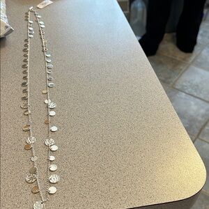Nine West Silver Disc Chain Necklace